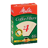 Melitta Coffee Filters #4 Cone Natural Brown Left Picture